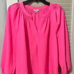 Crown and Ivy Vibrant Pink Blouse